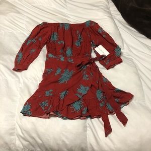 Vici red off the shoulder dress- tags still on